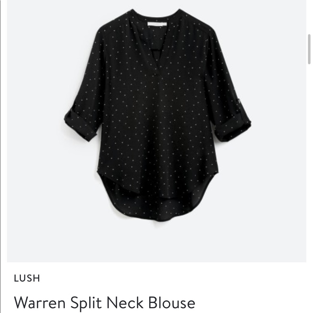 Lush Split Neck Blouse